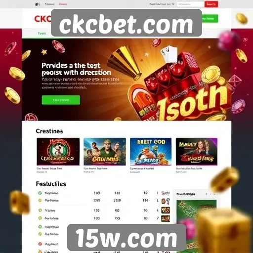Acessibilidade e design do site ckcbet.com